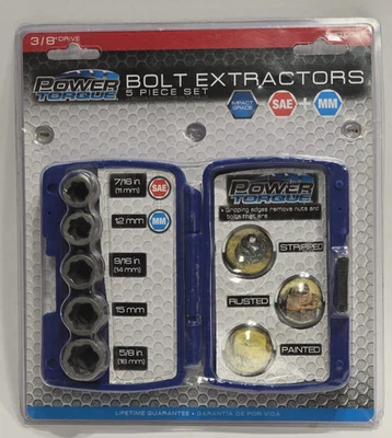 POWER TORQUE PTT0021  BOLT EXTRACTORS 5-PIECES SET IMPACT GRADE - Image 1 of 4