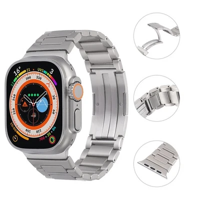 Correa IWatch de acero inoxidable de metal para Apple Watch Series 9 7 6 5 SE Ultra Foto 1 de 4
