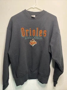 Vintage Baltimore Orioles Sweater Crewneck Pullover Mens L MLB Baseball Pro 1999 - Picture 1 of 4