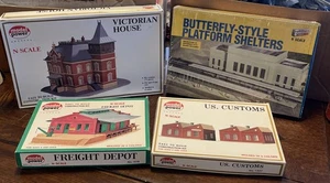 4 Model Power Wathers Dioramas #D1 N Scale Housing Depot Platform Shelters C-7 - Picture 1 of 18