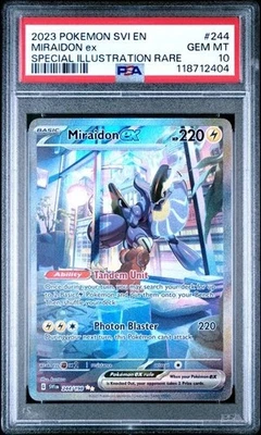 Miraidon Ex 244/198 PSA 10 Special Illustration Rare 2023 Scarlet Violet Base - Image 1 of 2