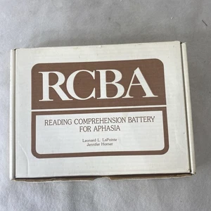 RCBA Reading Comprehension Battery for Aphasia Complete Kit LaPointe Horner SLP - Picture 1 of 7
