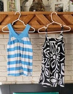 Old Navy Carters  Girls Summer Tank Tops Stripes 2 For 1 Size 6/7 - Picture 1 of 9