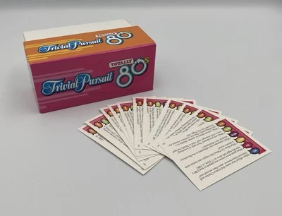Trivial Pursuit Totally 80s Trivia Question Cards Replacement Board Game Pieces - Image 1 of 4