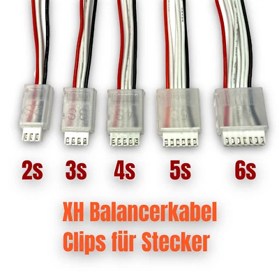 ✅ 5x XH Buchse Gehäuse Clip für 2s 3s 4s 5s 6s Lipo Akku Balancerkabel Stecker ✅ - Bild 1 von 4