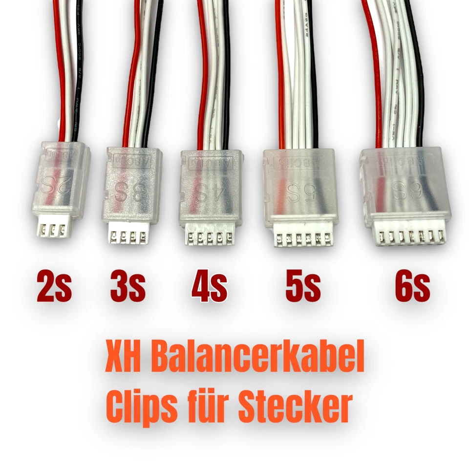 ✅ 5x XH Buchse Gehäuse Clip für 2s 3s 4s 5s 6s Lipo Akku Balancerkabel Stecker ✅ - Bild 1 von 4