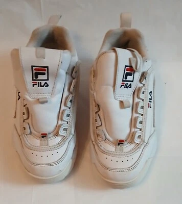 Fila Kids Shoes Size 3 White NO LACES - Image 1 of 4