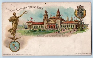 Buffalo New York Postkarte Maschinentransport Gebäude 1898 Vintage Antik - Bild 1 von 2
