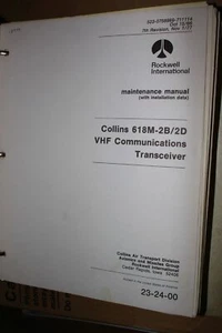 Rockwell Collins 618M-2B/2D VHF COMM transceiver Maintenance manual 523-0758989- - Picture 1 of 2