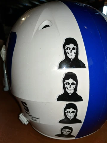 Duke Blue Devils UNIVERSITY 2009 White Blue Decal Schutt DNA Football Helmet Cover