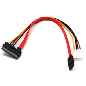 Combo de cable de alimentación de 15 pines y cable de datos de 7 pines Molex a cable ATA serie de 4 pines - Imagen 1 de 7