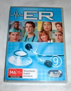 ER - THE COMPLETE NINTH SEASON (SERIES 9) 6 DVD SET - REGION 4 - NEW & SEALED - Foto 1 di 2