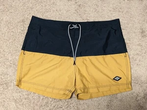 Superdry Surf Retro Board Shorts Navy Wheat Men Size 2XL - Picture 1 of 4