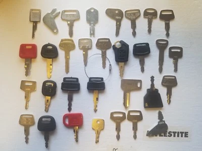 (31) Heavy Equipment Key Caterpillar Kubota Komatsu Daewoo JD JCB Sany Volvo JDS - Image 1 of 4