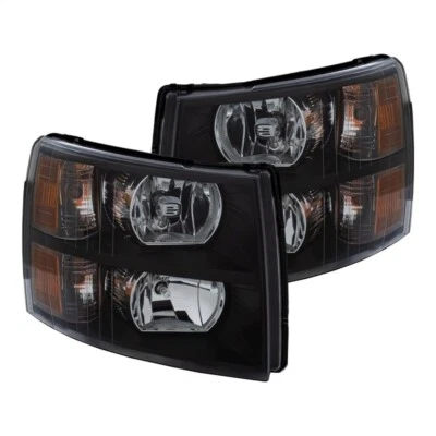 ANZO For 2007-2013 Chevrolet Silverado Crystal Headlights Black Foto 1 de 4