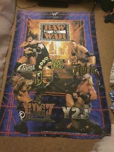 Vintage WWF Wrestling Bettdecke Attitude Era 2000 Rock, Edge, Chyna WWE Jericho - Bild 1 von 8