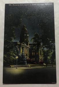 Wyoming State Capitol By Night, Cheyenne, Wyoming. Postcard (M2) - Picture 1 of 2