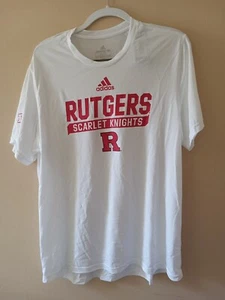 Rutgers Scarlet Knights Adidas Creator Men's White T-Shirt Size Large (Y06) - Picture 1 of 3