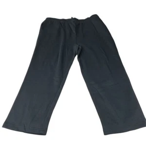 Amazon Essential Men's Fleece Open Bottom Sweatpants Sz 3XL Black Straight Leg - Picture 1 of 9