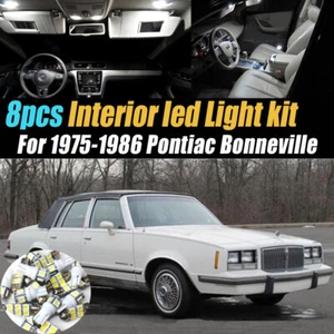 Kit de bombilla LED interior de automóvil súper blanca de 8 piezas para Pontiac Bonneville 1975-1986 - Imagen 1 de 8