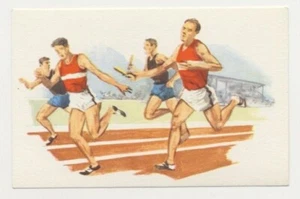 OLYMPIC SPORTS OLYMPIQUES ATHLÉTISME ATHLETICS RELAIS 4 X 400 M RELAY IMAGE CARD - Picture 1 of 2