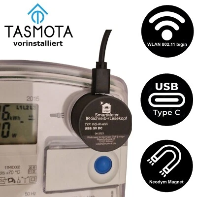 WiFi IR Schreib-Lesekopf DIY Set Tasmota Smart Meter Hichi SML WLAN Stromzähler - Bild 1 von 4