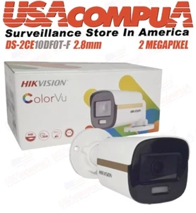 Hikvision 2MP Full Time ColorVu Bullet Camera DS-2CE10DF0T-PF 2.8mm WDR IP67 - Picture 1 of 4