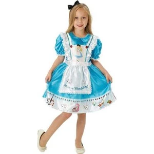 Rubie's Disney Alice in Wonderland Alice Girl's Fancy Dress Costume - Picture 1 of 9
