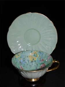 SHELLEY OLEANDER CUP AND SAUCER MELODY CHINTZ READ - Picture 1 of 5