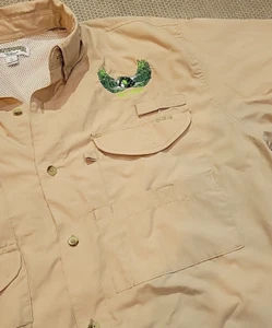 Green Parrot Key West, FL Herren Angelhemd Gr. Large Outdoor von Hilton Beige - Bild 1 von 12