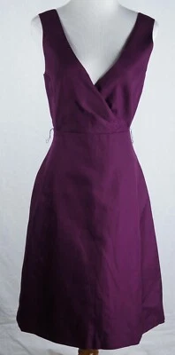 J Crew Dress Size 6 Serena Cotton Cady Dress Spiced Wine No Sash New - Image 1 of 4