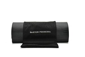 Barton Perreira Black Leather Hard Eyeglasses Case with Microfiber Pouch
