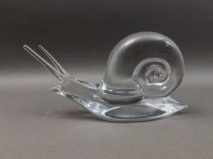 Daum Kristall Frankreich signiert Schnecke Escargot große Glasfigur Skulptur 13 1/8" - Bild 1 von 9