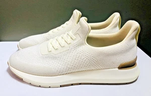 Peter Millar Hyperlight Apollo Knit Sneaker US 10 Shoe Ivory Men MF22EF11 NEW - Picture 1 of 18