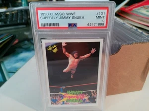 1990 WWF Topps Wrestling Jimmy Super Fly Snuka #131 Trading Card PSA 9 Mint - Picture 1 of 3