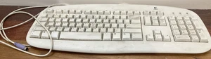 Logitech White/Beige Y-SU61 Deluxe Keyboard PS/2 WIRED - Picture 1 of 4