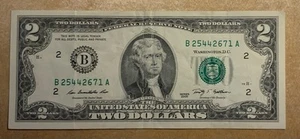 2009 $2 Note Federal Reserve Note Thomas Jefferson –Bicentennial Bill Rare - Picture 1 of 2