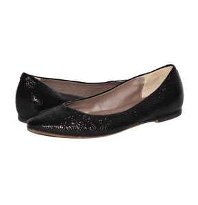 AGL Attilio Giusti Leombruni Black Patent Leather Pointed Toe Flats Size 38/US 8 - Picture 1 of 11