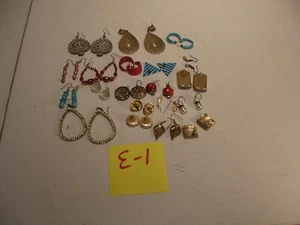 20 VINTAGE PIERCED EARRINGS LOT #1 - Picture 1 of 10