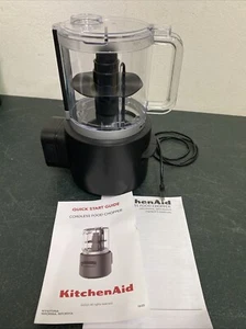 Kitchenaid Cordless 5 Cup Chopper Matte Black 5KFCB519ABM & Battery - Picture 1 of 11