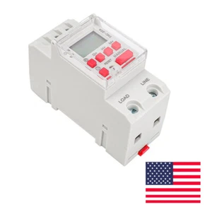 GEYA Digital LCD Programmable Timer Weekly Electronic Switch 30A AC110/220V NEW - Picture 1 of 12