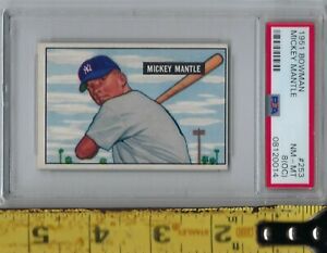 1951 Bowman New York Yankees Mickey Mantle PSA 8 (OC) NM-MT Rookie Baseball Card