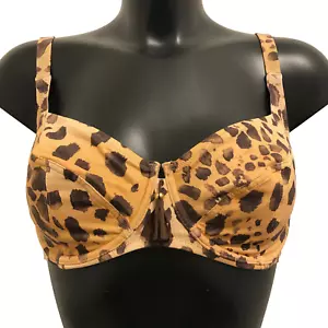 Top de bikini Lise Charmel dorado 32F La Wild Instinct estampado de leopardo con aros - Imagen 1 de 10