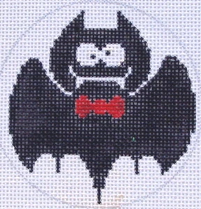 Bat Halloween Ornament Hand Painted Needlepoint Canvas - Picture 1 of 1