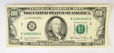 1981 $100 One Hundred Dollar Bill, Federal Reserve Note Serial # B16860880A - Image 1 of 2