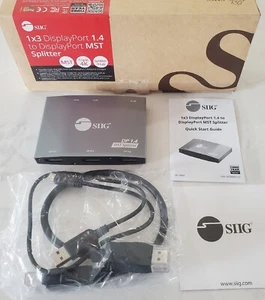 Siig CE-DP0S11-S1 1x3 Displayport 1.4 To Ctlr Displayport Mst Splitter - Picture 1 of 8