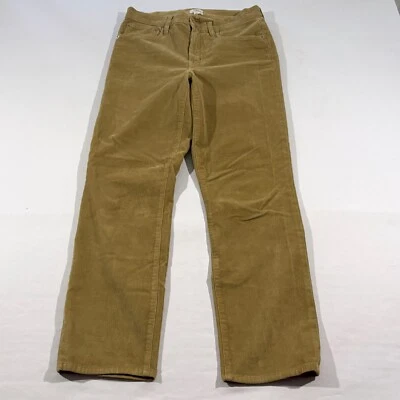 Pantalones de pana rectos ajustados vintage J.Crew para mujer beige tiro medio elásticos talla 28 Foto 1 de 4