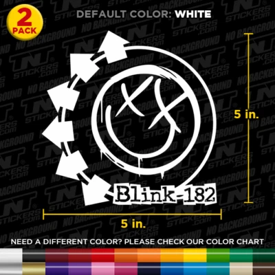 Set of 2 Blink 182 Rock Band Logos | Vinyl Decal Sticker Car Truck 5 X 5 in. - Image 1 of 2