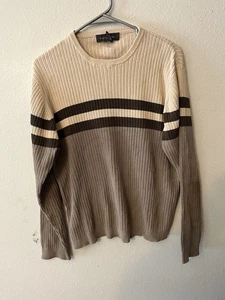 Suéter tejido de algodón Banana Republic de la década 00 para hombre talla mediana tejido acanalado - Imagen 1 de 5