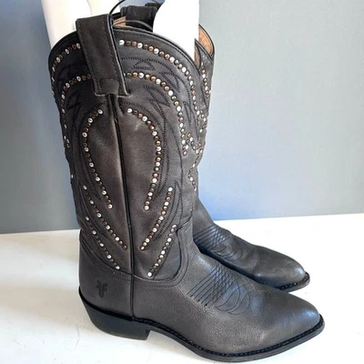 Западные ботинки FRYE размер 8,5 Billy без застежек с заклепками вестерн серый - Изображение 1 из 4